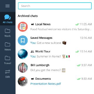 Иконки папок чата.