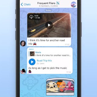 Настройки использования хранилища iOS. Telegram практически не требуется места для хранения на вашем устройстве.