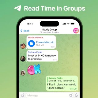 Время прочтения сообщений в небольших группах. Время прочтения сообщений в небольших группах.